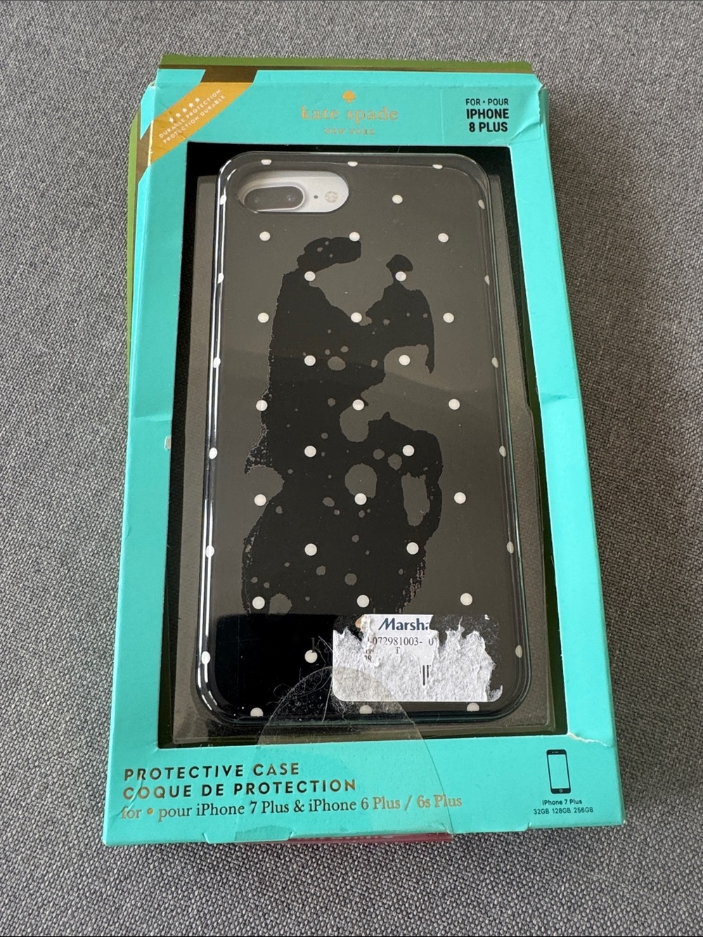 kate spade Black Polka Dot Protective iPhone Case for iPhone 8 Plus